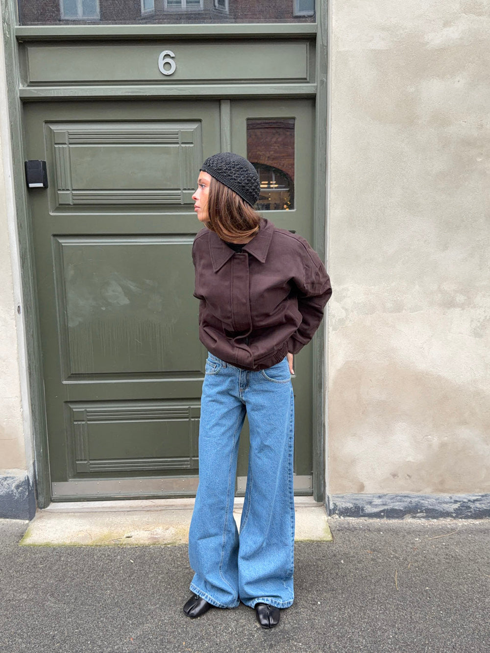 Kimma bomber jacket in suede - Brown