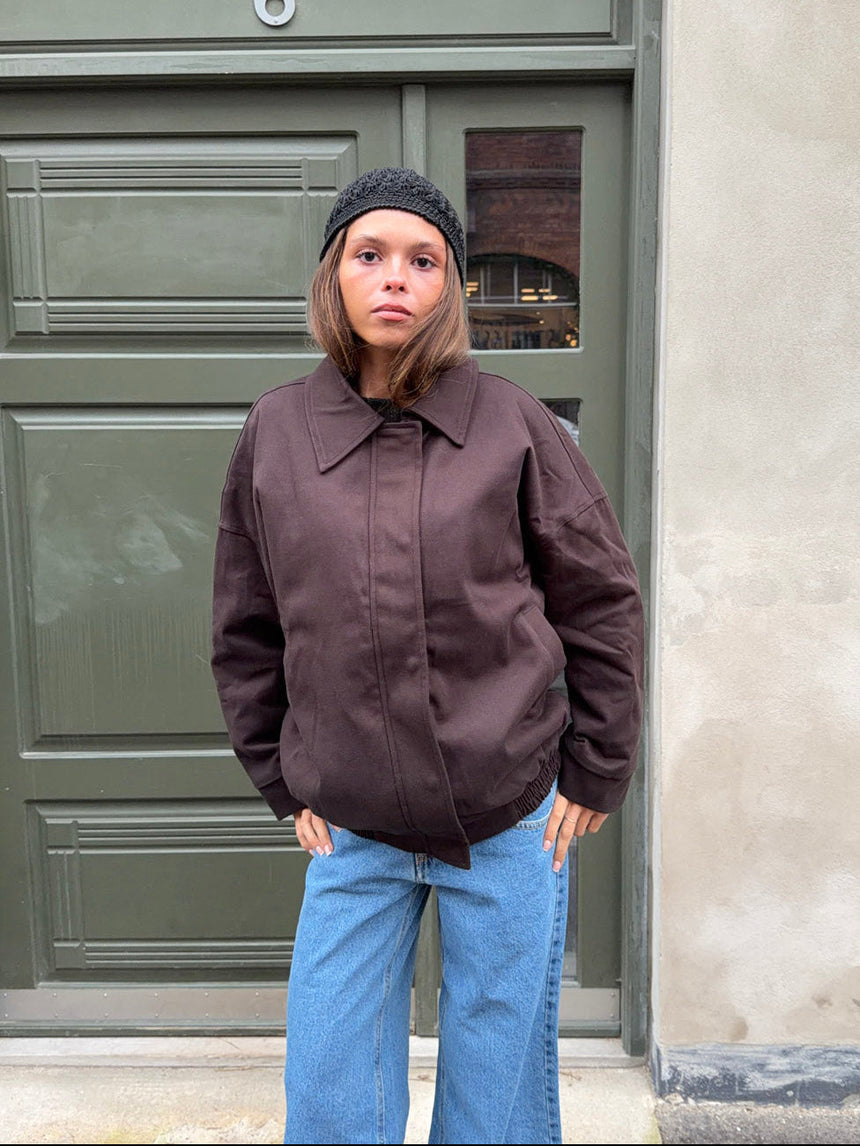 Kimma bomber jacket in suede - Brown