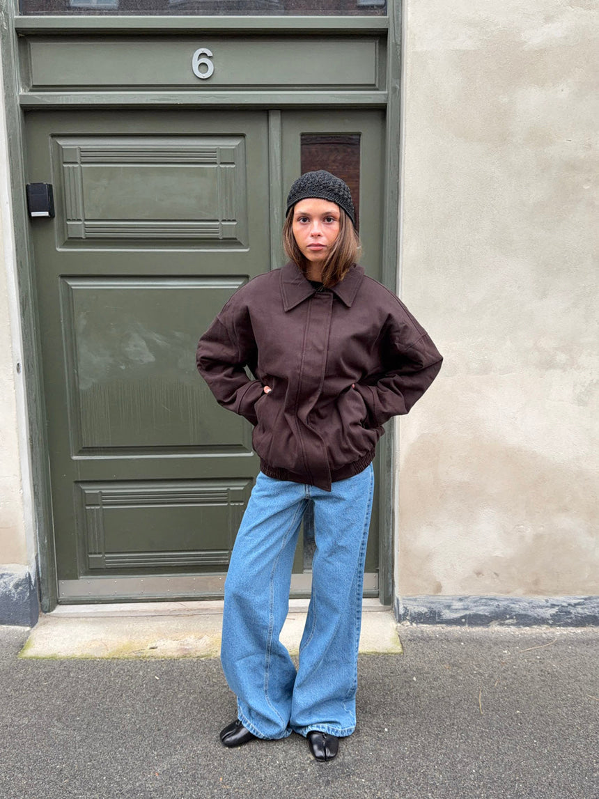 Kimma bomber jacket in suede - Brown