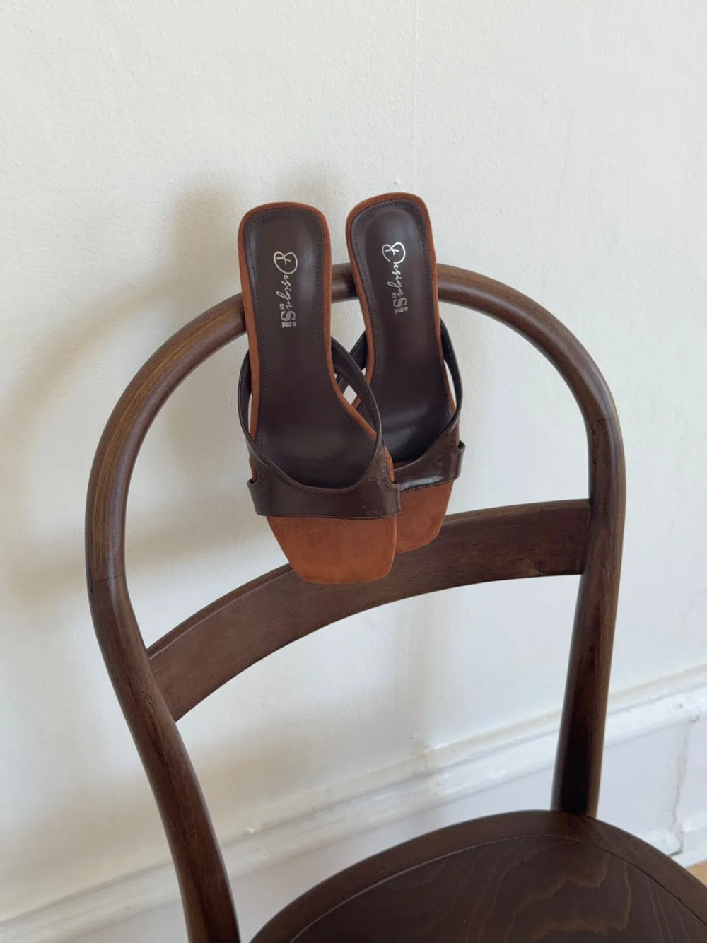 Bridget sandal heels - Dark brown/Cognac