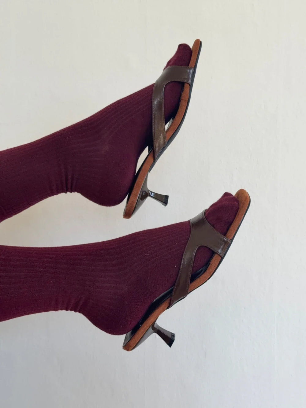 Bridget sandal heels - Dark brown/Cognac