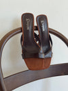 Bridget sandal heels - Dark brown/Cognac