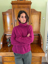 Idun knit sweater with turtleneck - Purple