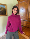 Idun knit sweater with turtleneck - Purple