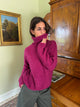 Idun knit sweater with turtleneck - Purple