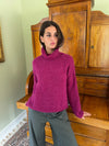 Idun knit sweater with turtleneck - Purple