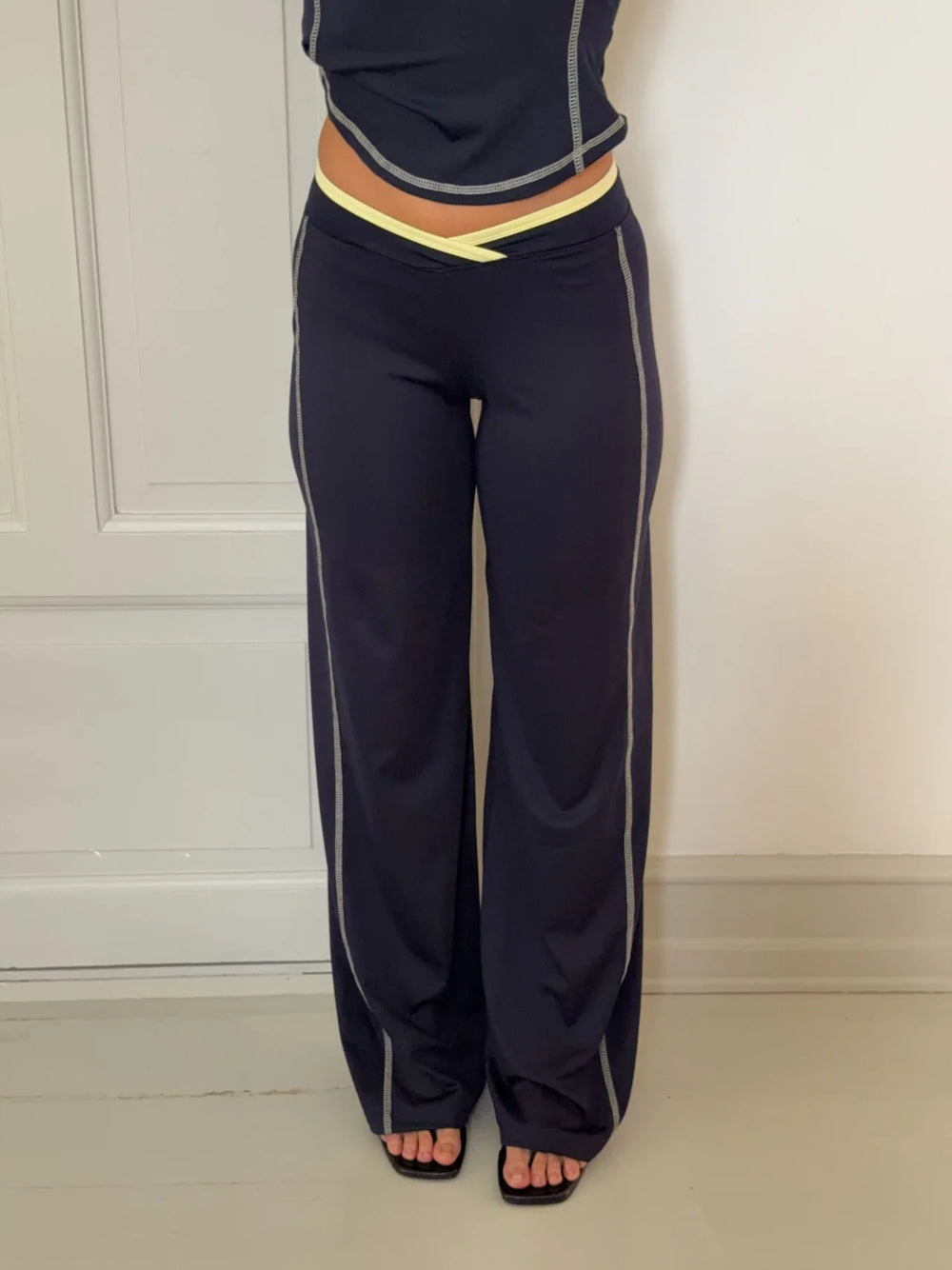 Orlena pants - Navy/yellow