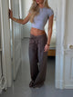 Nula suit pants with tie belt - Taupe