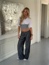 Izabelle pants with belt - Grey