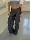 Izabelle pants with belt - Grey