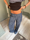 Izabelle trousers with belt – Blue
