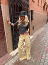 Fillina jeans with belt - Yellow