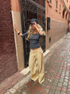 Fillina pants with details - Yellow