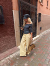 Fillina pants with details - Yellow