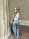 Karol pants with belt - Light blue