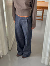 Karol trousers with belt – Dark blue