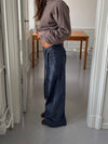 Karol trousers with belt – Dark blue
