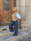 Ronya trousers with belt - Dark blue