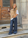 Ronya trousers with belt - Dark blue