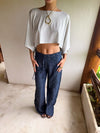 Scandivv trousers with drawstring – Navy