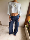 Scandivv trousers with drawstring – Navy