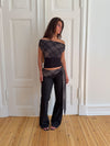 Lifina tie-waist trousers – Black