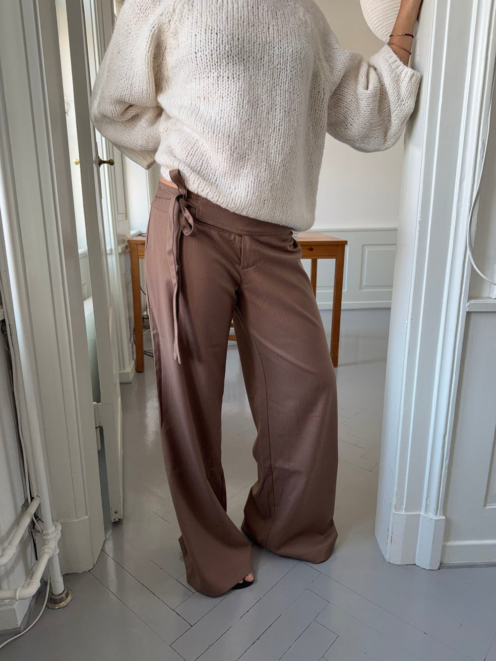 Buka suit pants with pinstripes - Brown