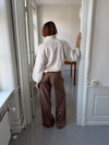 Buka suit pants with pinstripes - Brown
