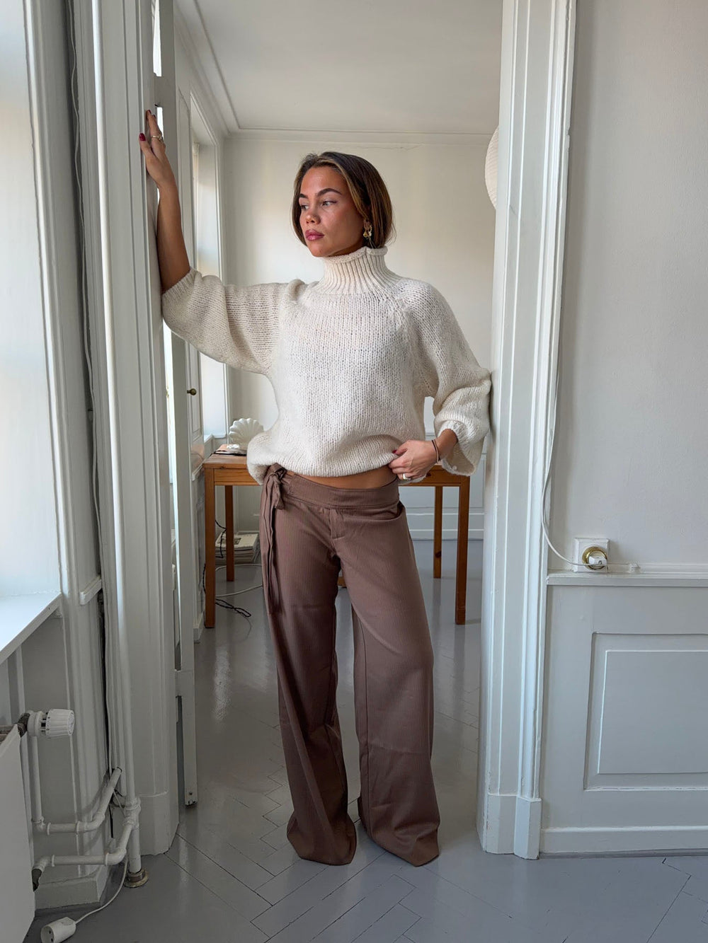 Buka suit pants with pinstripes - Brown