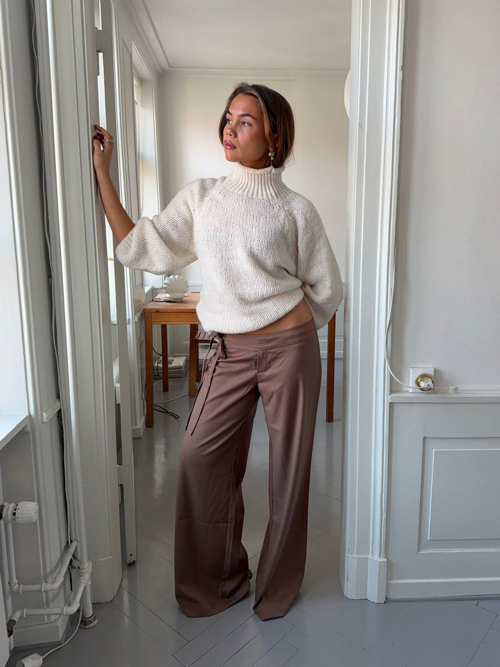 Buka suit pants with pinstripes - Brown