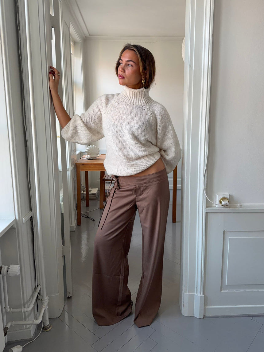 Buka suit pants with pinstripes - Brown