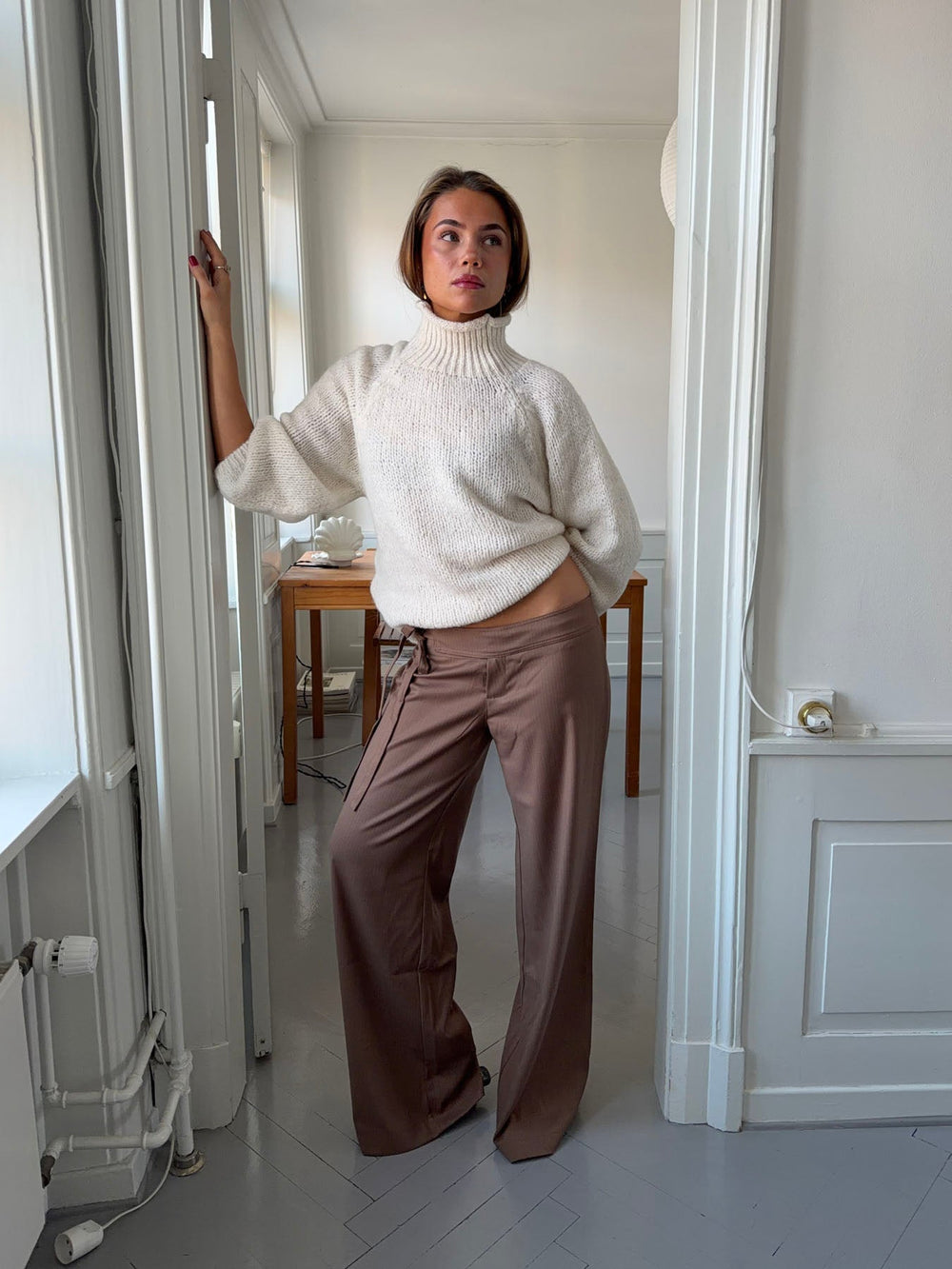 Buka suit pants with pinstripes - Brown