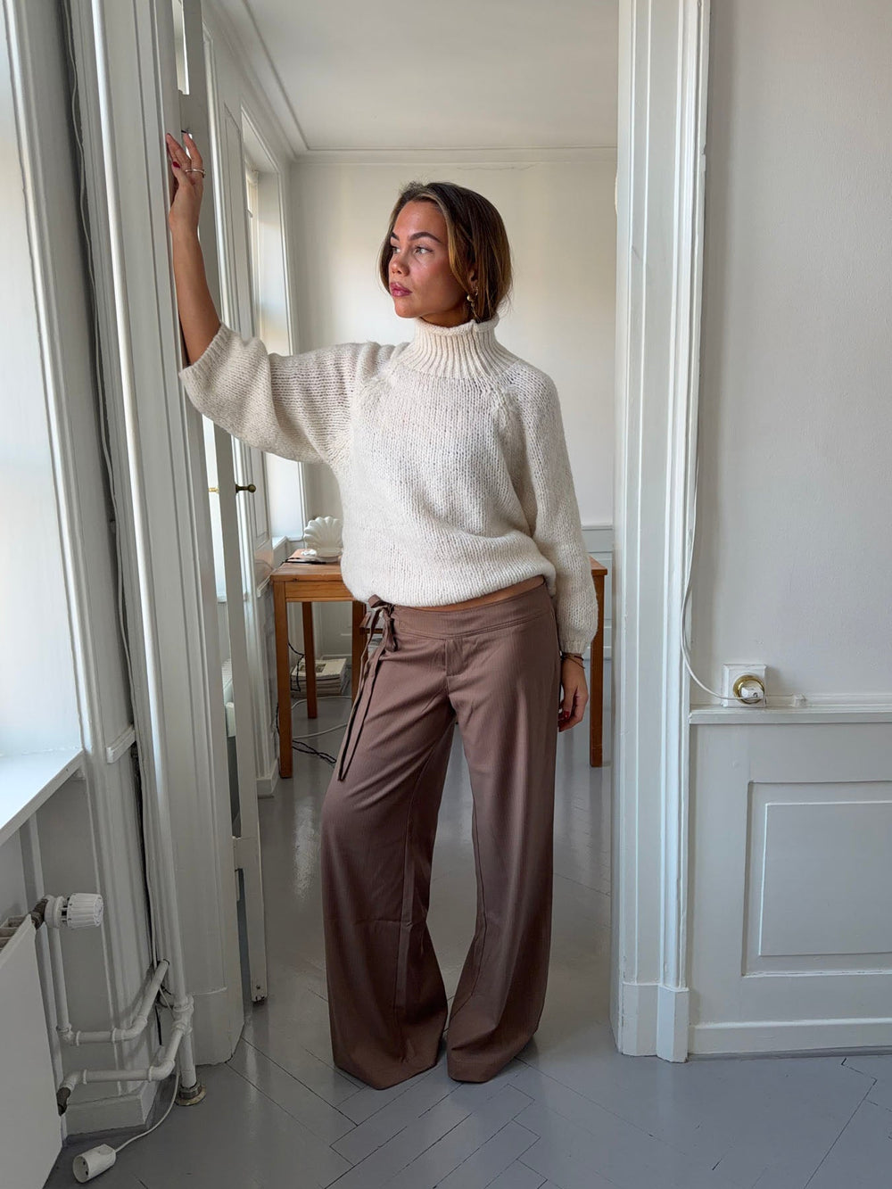 Buka suit pants with pinstripes - Brown