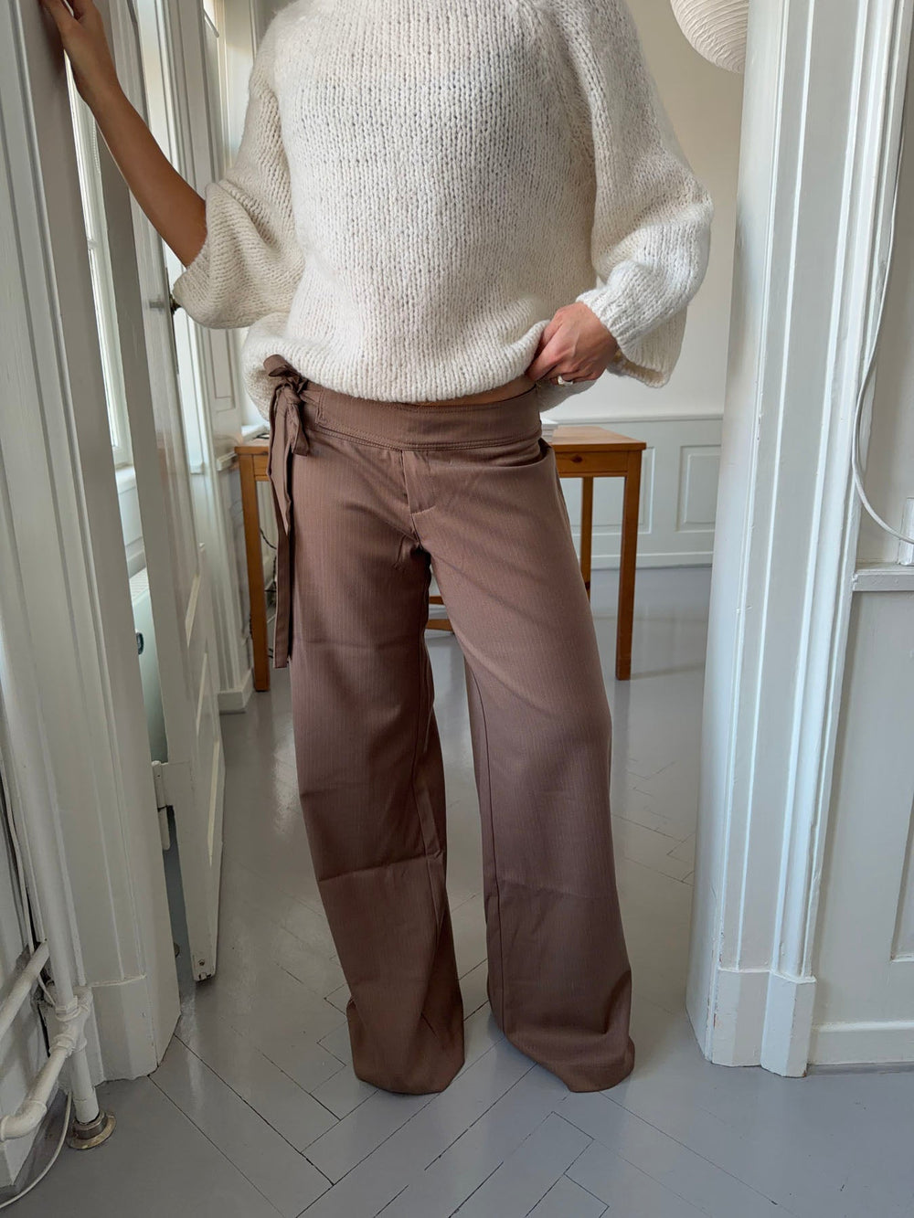 Buka suit pants with pinstripes - Brown