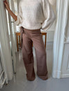 Buka suit pants with pinstripes - Brown