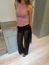 Estrella lace trousers with tie detail - Black