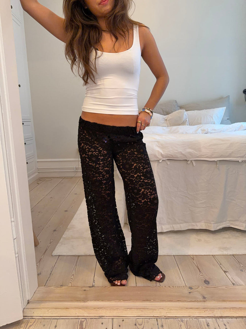Lolinna pants with lace - Black