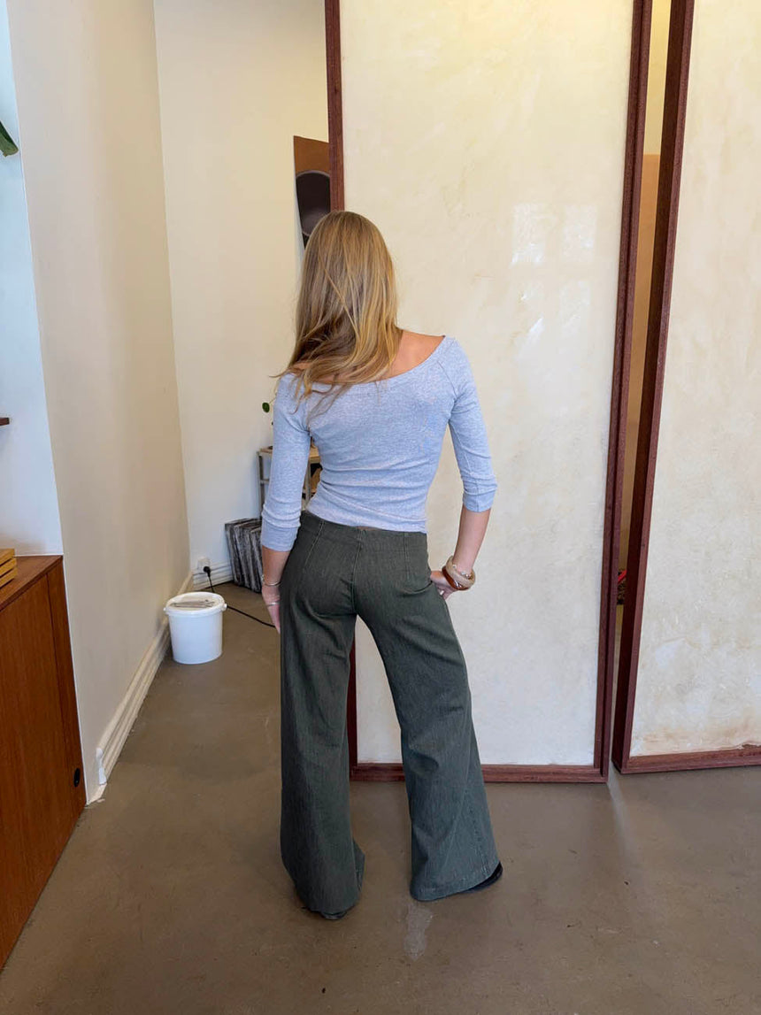 Sussa pants with details - Khaki