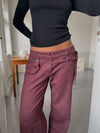 Sussa pants with details - Burgundy