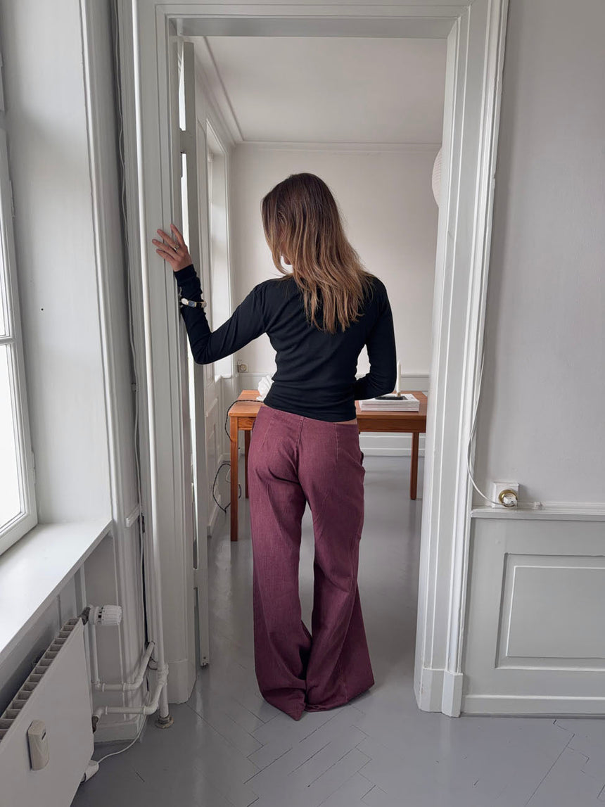 Sussa pants with details - Burgundy