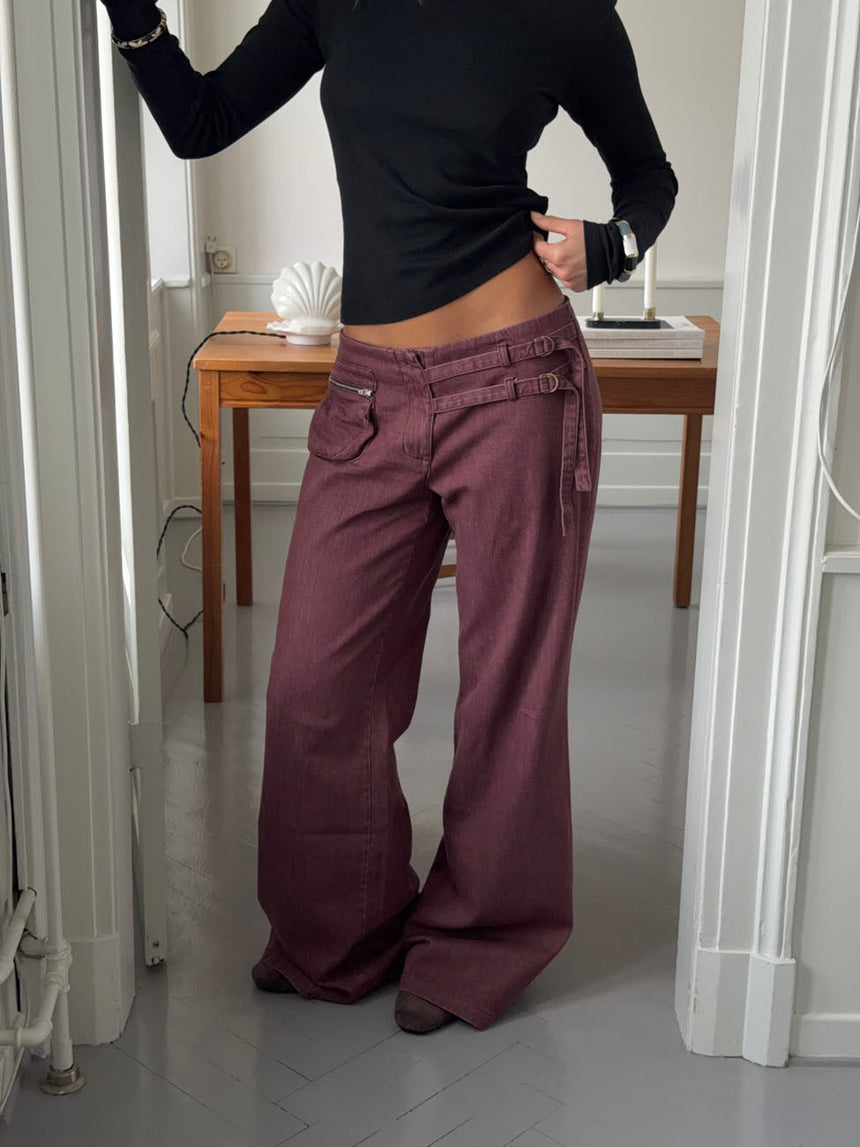 Sussa pants with details - Burgundy