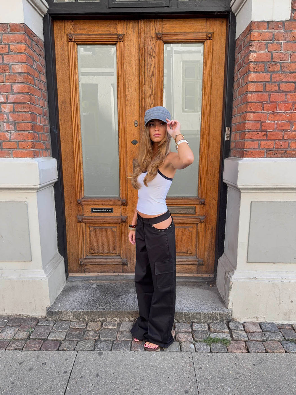 Brunina pants with details – Black