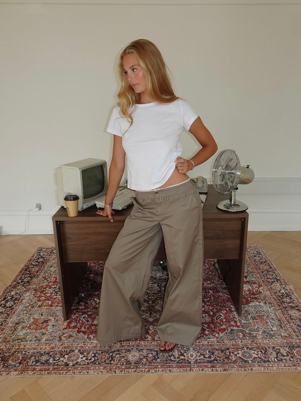 Asta trousers with details – Beige