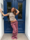 Sussa pants with details - Burgundy