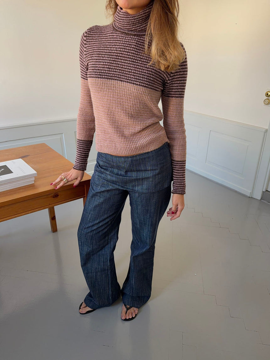 Petra pants with fold – Blue