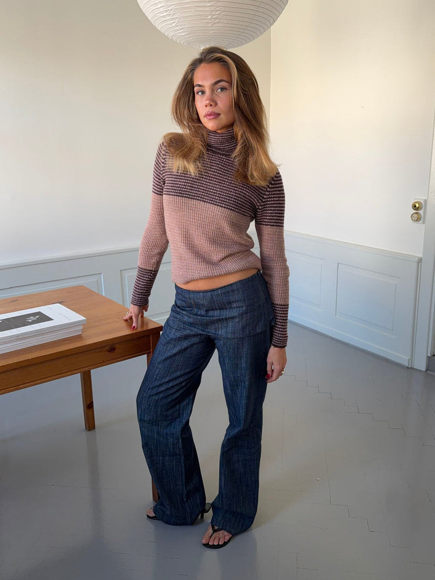 Petra pants with fold – Blue