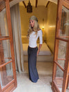 Tula pants with fold detail and buttons - Grey