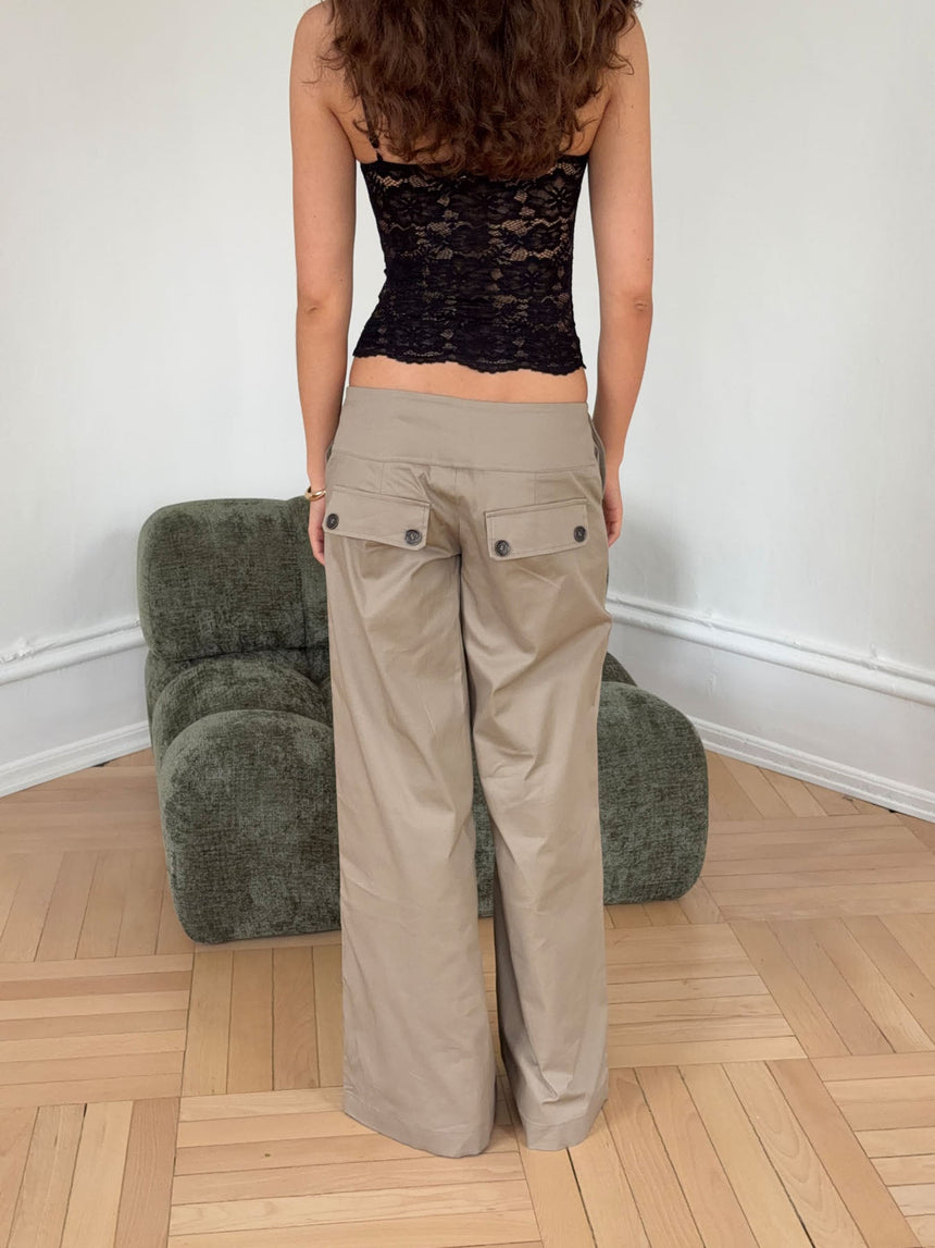 Maxim pants with buttons - Beige