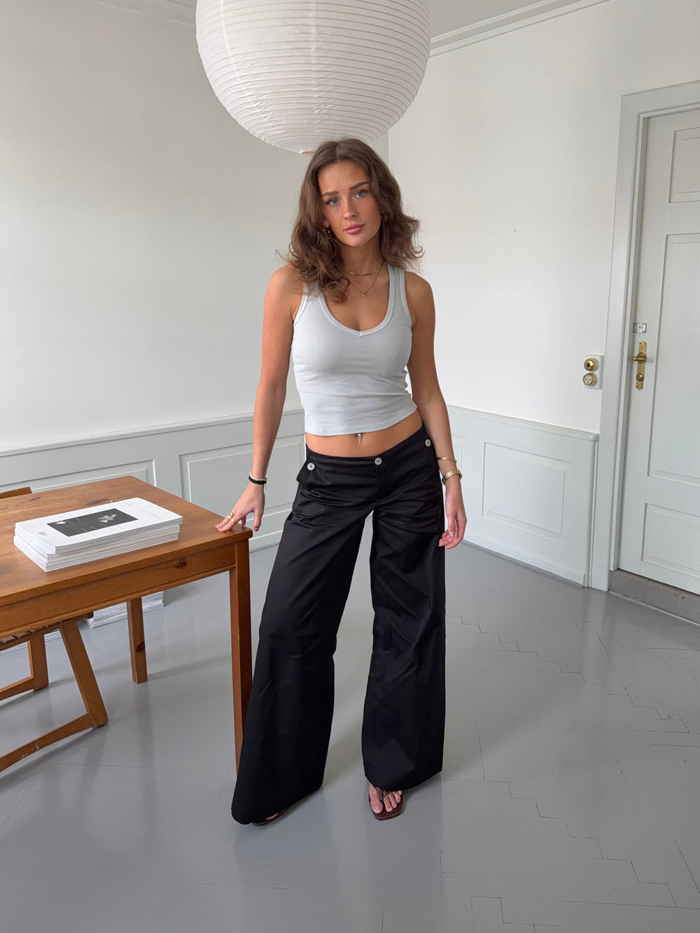 Maxim pants with buttons - Black