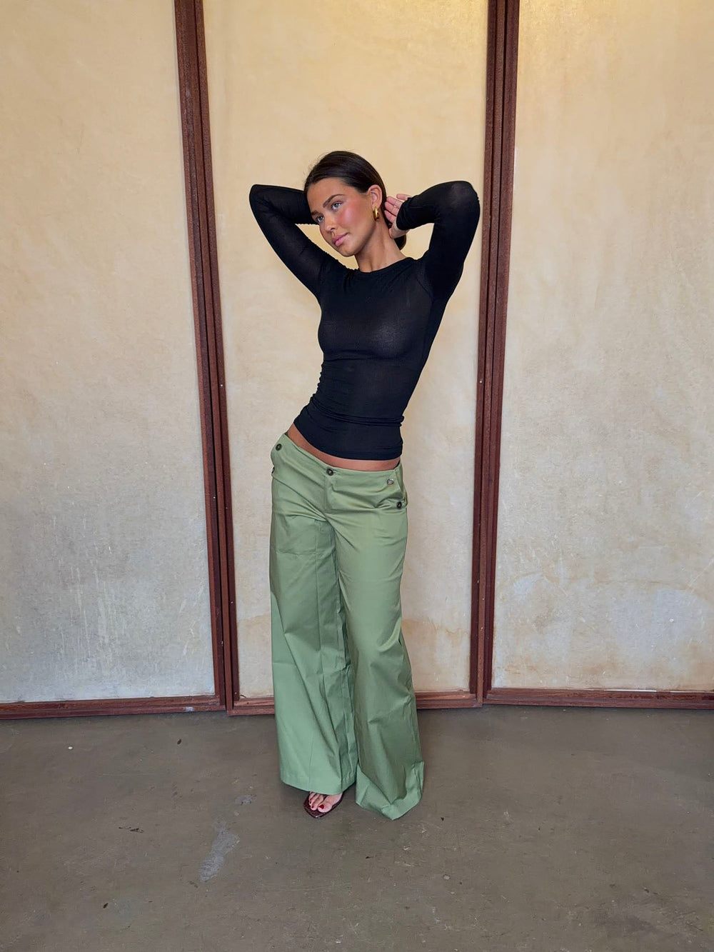 Maxim pants with buttons - Green
